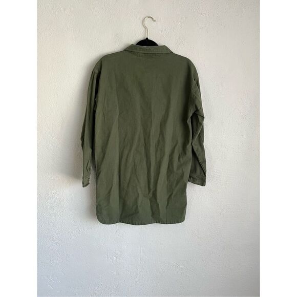 Love by Chesley Woman Army Green Long Sleeve 100% Cotton Denim Button Do… - Picture 8 of 9